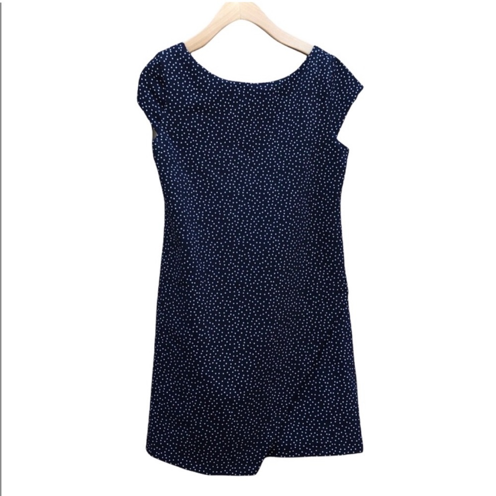 Zara navy doka dot dress size S
